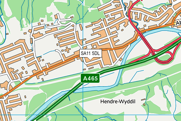 SA11 5DL map - OS VectorMap District (Ordnance Survey)