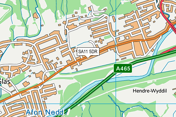 SA11 5DR map - OS VectorMap District (Ordnance Survey)