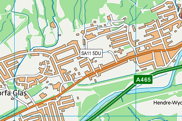 SA11 5DU map - OS VectorMap District (Ordnance Survey)