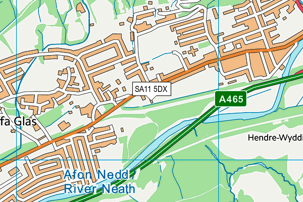 SA11 5DX map - OS VectorMap District (Ordnance Survey)