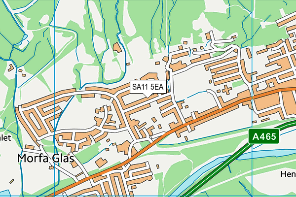 SA11 5EA map - OS VectorMap District (Ordnance Survey)