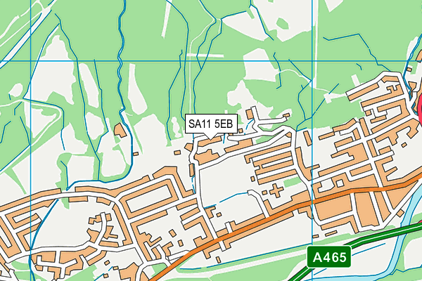 SA11 5EB map - OS VectorMap District (Ordnance Survey)