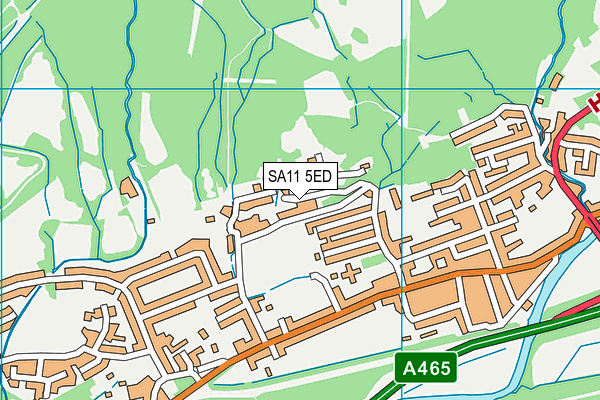 SA11 5ED map - OS VectorMap District (Ordnance Survey)
