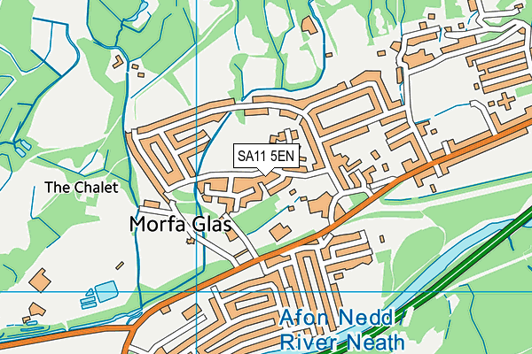 SA11 5EN map - OS VectorMap District (Ordnance Survey)