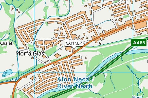 SA11 5EP map - OS VectorMap District (Ordnance Survey)