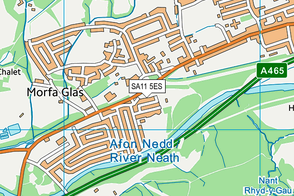 SA11 5ES map - OS VectorMap District (Ordnance Survey)