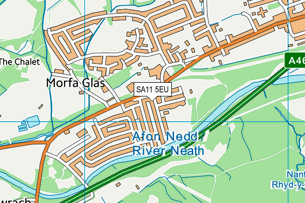 SA11 5EU map - OS VectorMap District (Ordnance Survey)