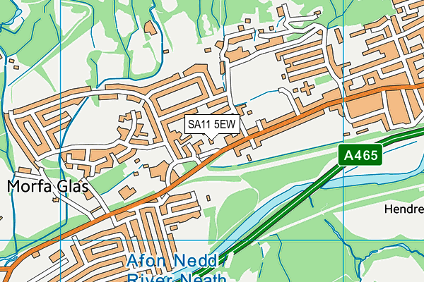 SA11 5EW map - OS VectorMap District (Ordnance Survey)