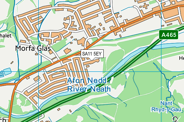 SA11 5EY map - OS VectorMap District (Ordnance Survey)