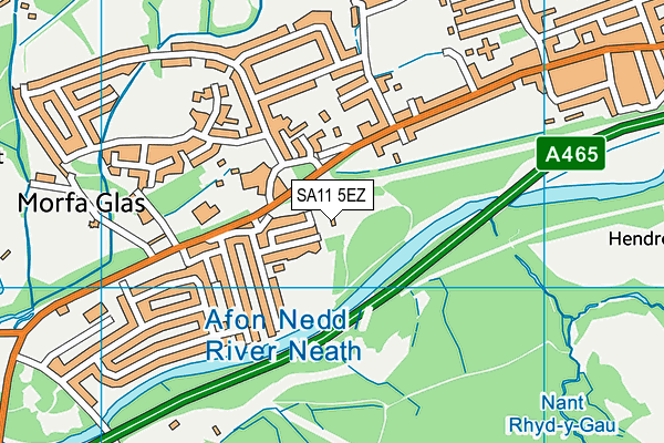 SA11 5EZ map - OS VectorMap District (Ordnance Survey)