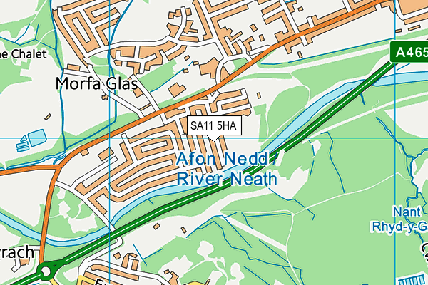 SA11 5HA map - OS VectorMap District (Ordnance Survey)