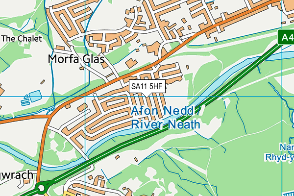 SA11 5HF map - OS VectorMap District (Ordnance Survey)