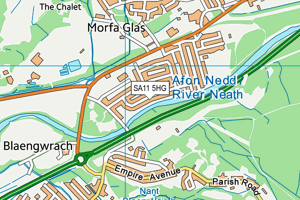 SA11 5HG map - OS VectorMap District (Ordnance Survey)