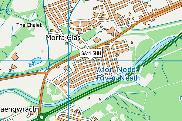 SA11 5HH map - OS VectorMap District (Ordnance Survey)