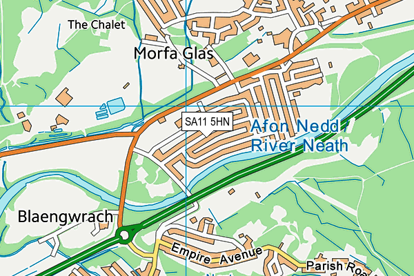 SA11 5HN map - OS VectorMap District (Ordnance Survey)