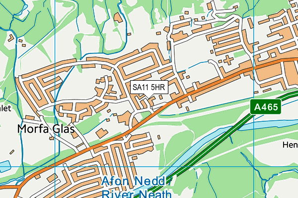 SA11 5HR map - OS VectorMap District (Ordnance Survey)