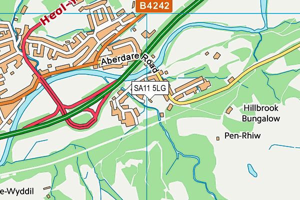 SA11 5LG map - OS VectorMap District (Ordnance Survey)