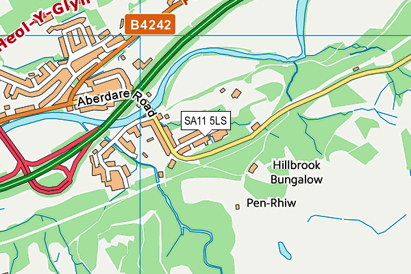 SA11 5LS map - OS VectorMap District (Ordnance Survey)