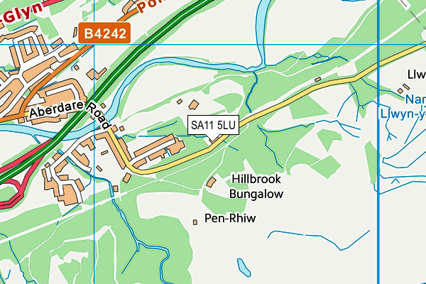 SA11 5LU map - OS VectorMap District (Ordnance Survey)