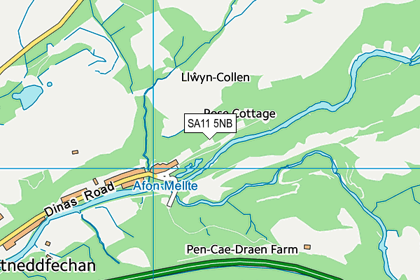 SA11 5NB map - OS VectorMap District (Ordnance Survey)