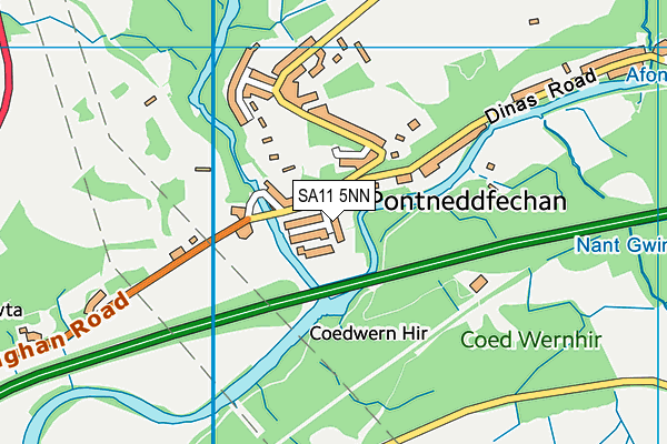 SA11 5NN map - OS VectorMap District (Ordnance Survey)