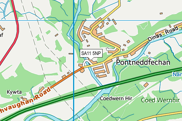 SA11 5NP map - OS VectorMap District (Ordnance Survey)