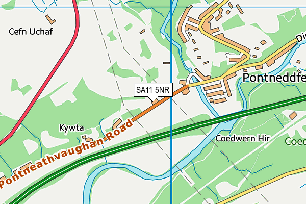 SA11 5NR map - OS VectorMap District (Ordnance Survey)