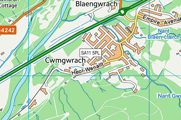 SA11 5PL map - OS VectorMap District (Ordnance Survey)