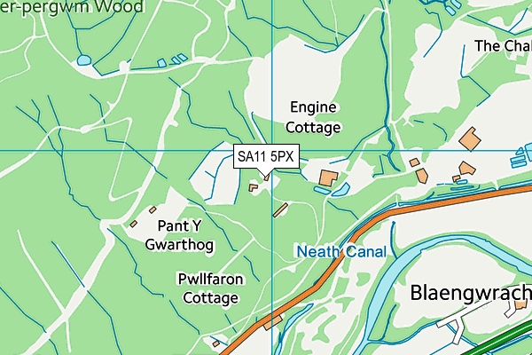 SA11 5PX map - OS VectorMap District (Ordnance Survey)