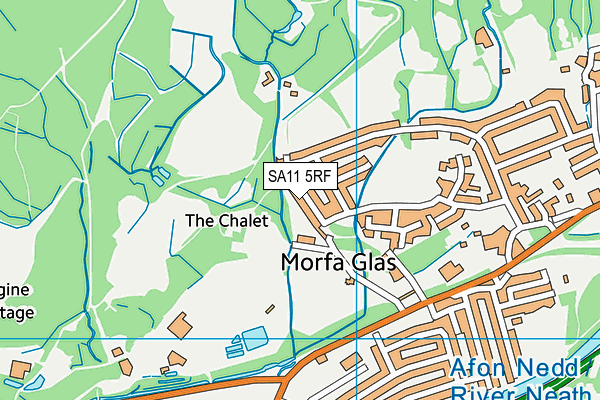 SA11 5RF map - OS VectorMap District (Ordnance Survey)