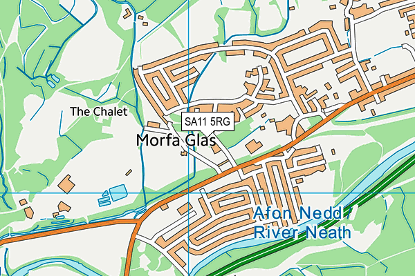 SA11 5RG map - OS VectorMap District (Ordnance Survey)