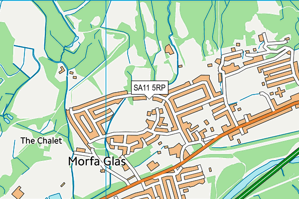 SA11 5RP map - OS VectorMap District (Ordnance Survey)