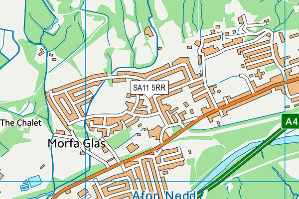 SA11 5RR map - OS VectorMap District (Ordnance Survey)