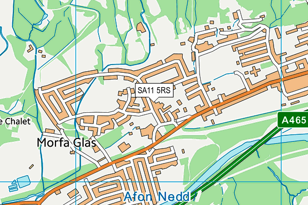SA11 5RS map - OS VectorMap District (Ordnance Survey)