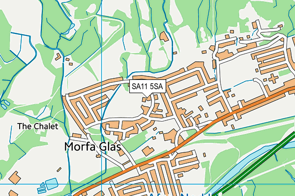 SA11 5SA map - OS VectorMap District (Ordnance Survey)