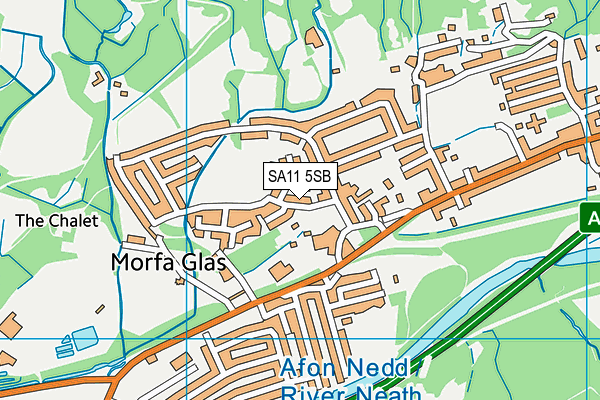 SA11 5SB map - OS VectorMap District (Ordnance Survey)