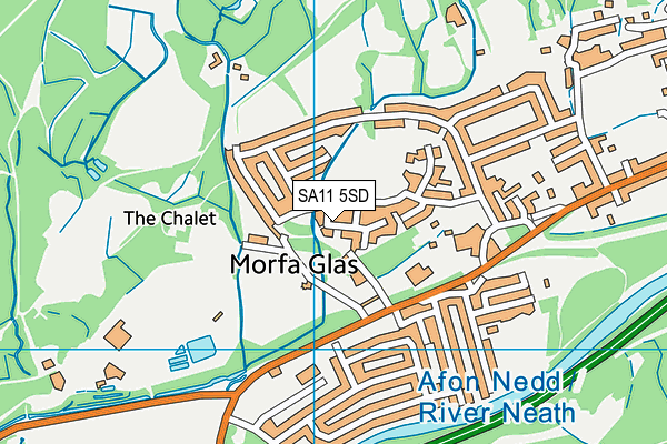 SA11 5SD map - OS VectorMap District (Ordnance Survey)