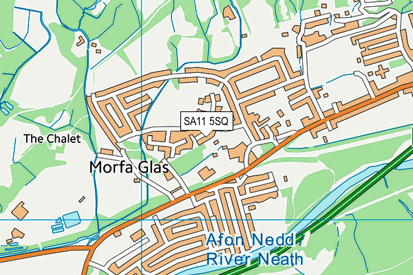 SA11 5SQ map - OS VectorMap District (Ordnance Survey)
