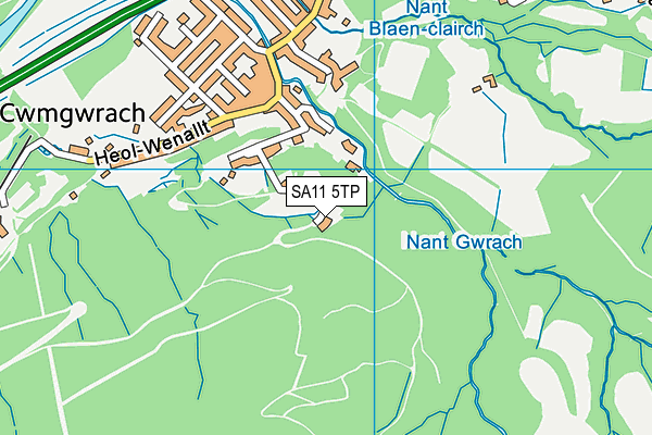 SA11 5TP map - OS VectorMap District (Ordnance Survey)