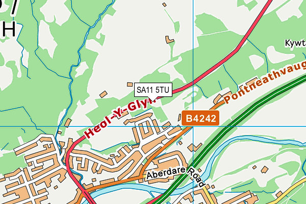 SA11 5TU map - OS VectorMap District (Ordnance Survey)