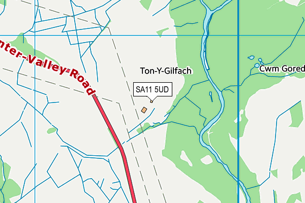 SA11 5UD map - OS VectorMap District (Ordnance Survey)