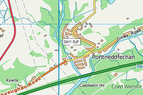 SA11 5UF map - OS VectorMap District (Ordnance Survey)