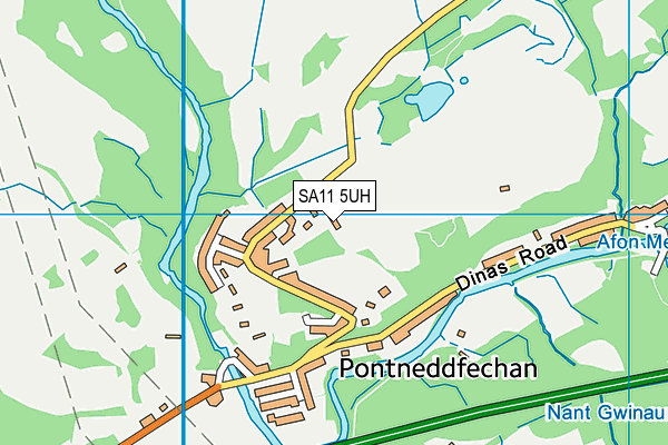 SA11 5UH map - OS VectorMap District (Ordnance Survey)