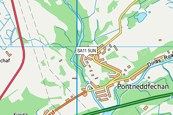 SA11 5UN map - OS VectorMap District (Ordnance Survey)