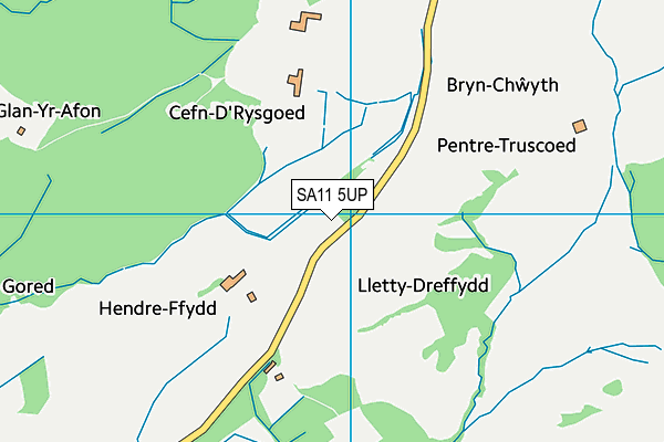 SA11 5UP map - OS VectorMap District (Ordnance Survey)