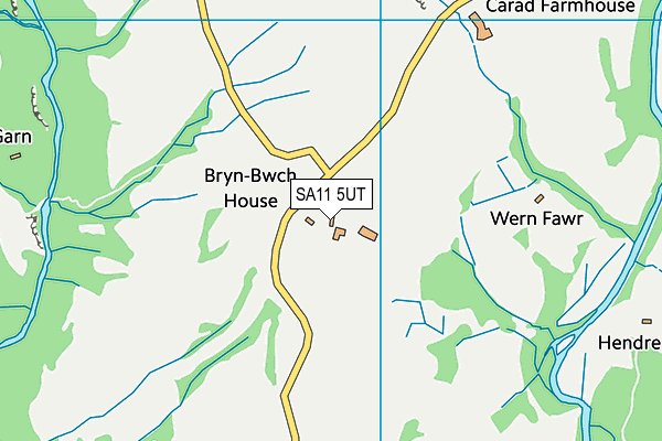 SA11 5UT map - OS VectorMap District (Ordnance Survey)