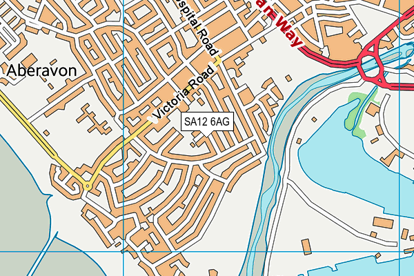 SA12 6AG map - OS VectorMap District (Ordnance Survey)