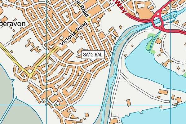 SA12 6AL map - OS VectorMap District (Ordnance Survey)