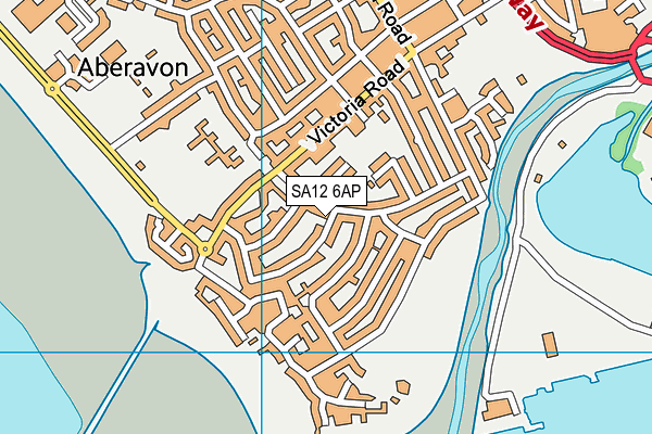 SA12 6AP map - OS VectorMap District (Ordnance Survey)