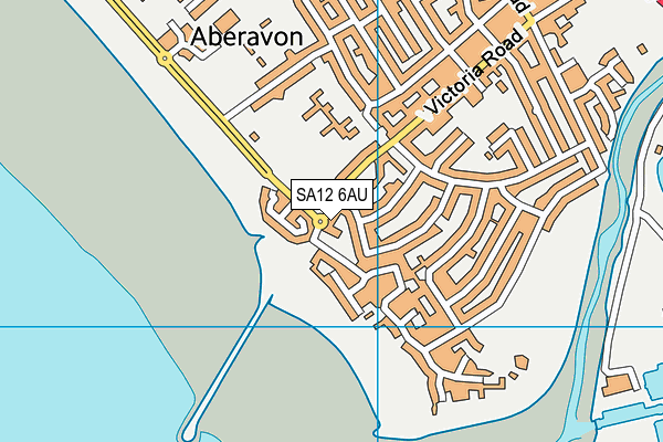 SA12 6AU map - OS VectorMap District (Ordnance Survey)